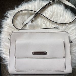 White MK purse side purse